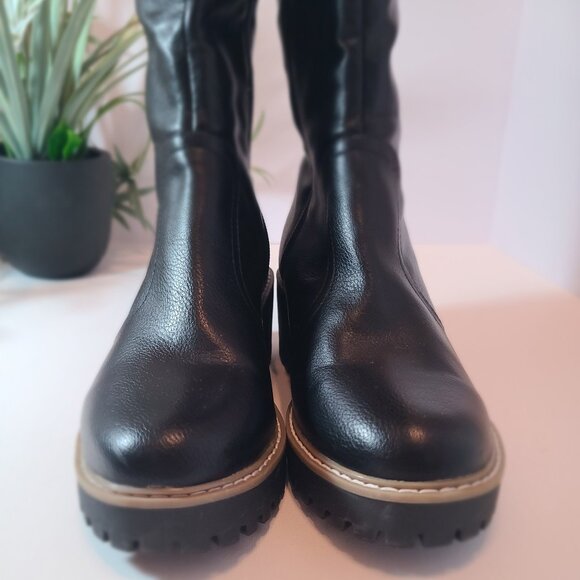 DV by Dolce Vita Black Wedge Platform Lug Sole Boots – Size 7.5 - Picture 6 of 15